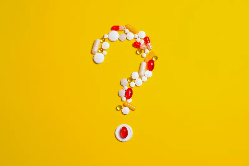 Supplements making a question mark
